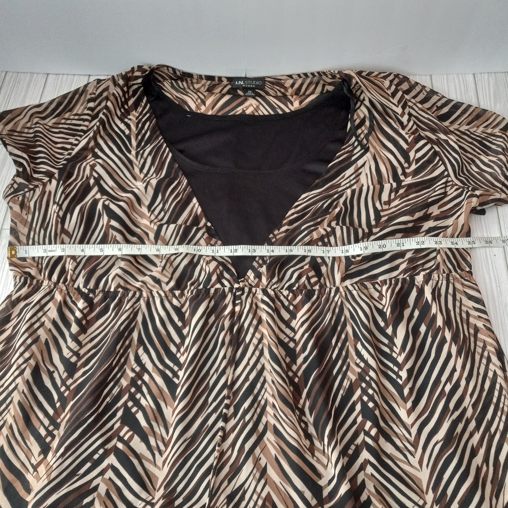 I.N. Studio Wildlife Print Blouse View 4